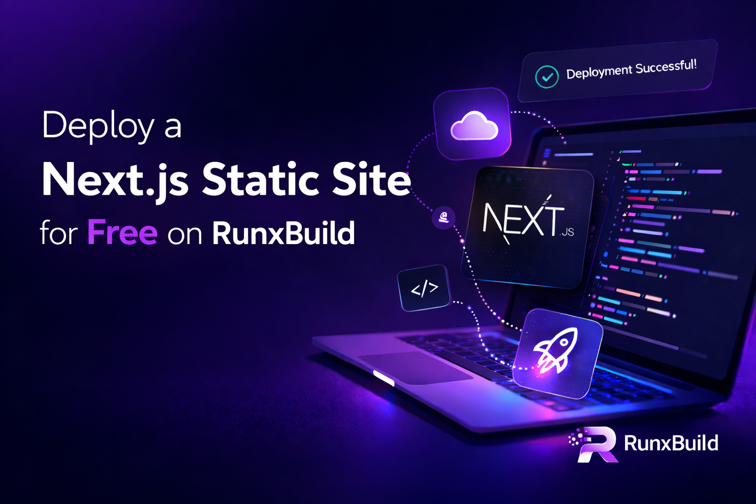 Deploy a Next.js Static Site for Free using GitHub build settings and RunxBuild deploy logs