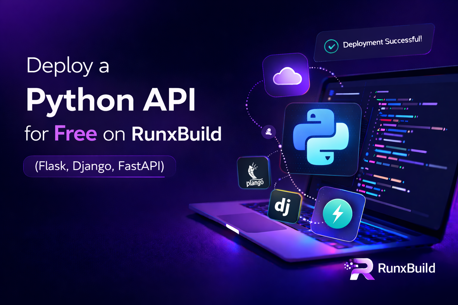 Deploy a Python API for Free on RunxBuild using GitHub build settings and RunxBuild deploy logs
