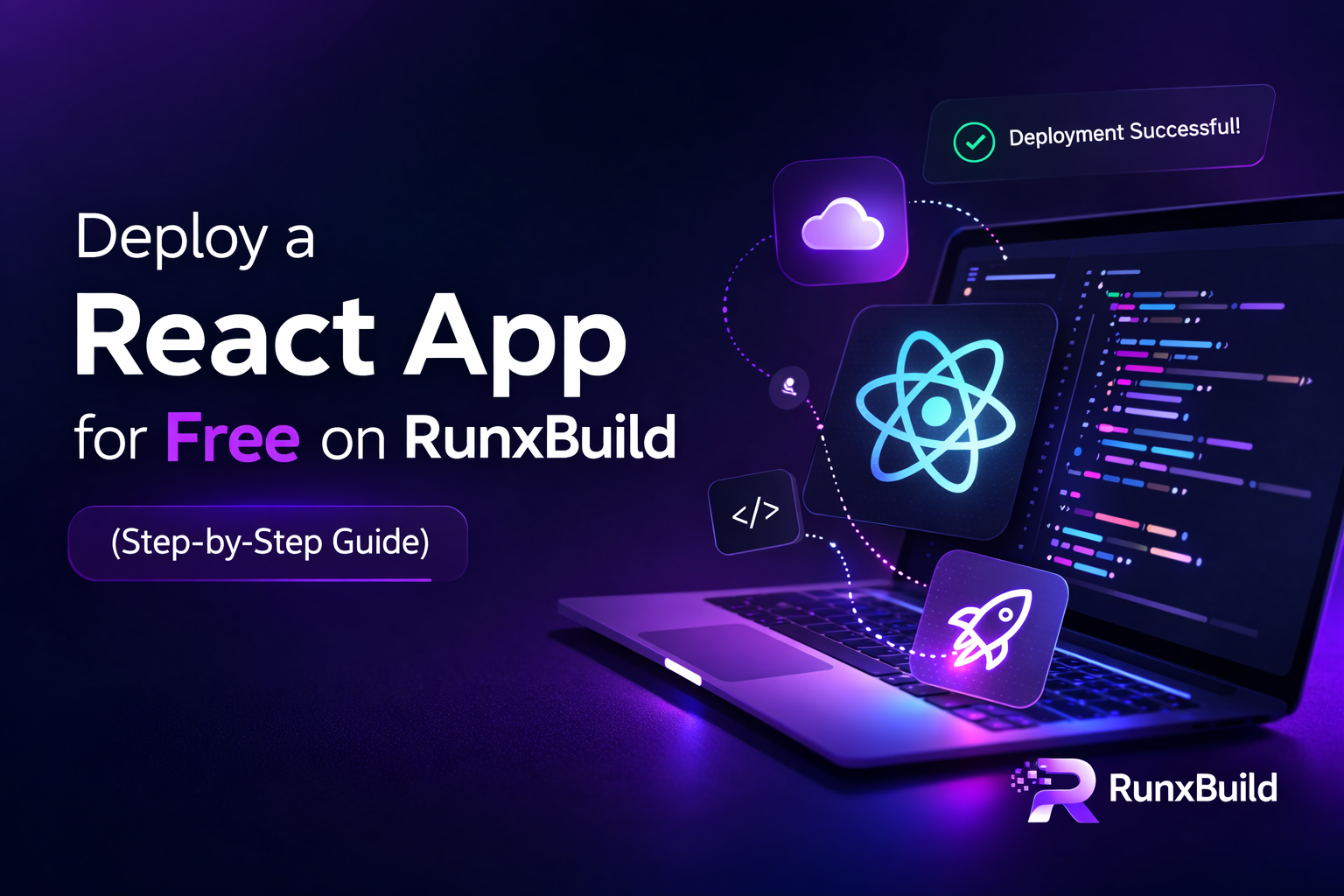 Deploy a React app for free on RunxBuild using GitHub build settings