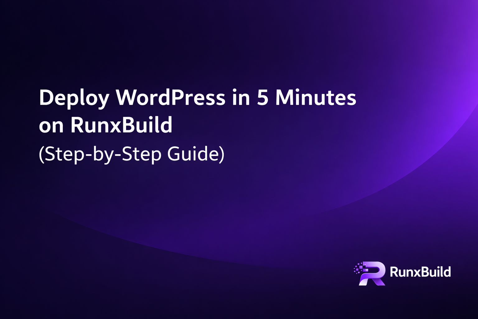 Deploy WordPress for Free on RunxBuild using GitHub build settings and RunxBuild deploy logs